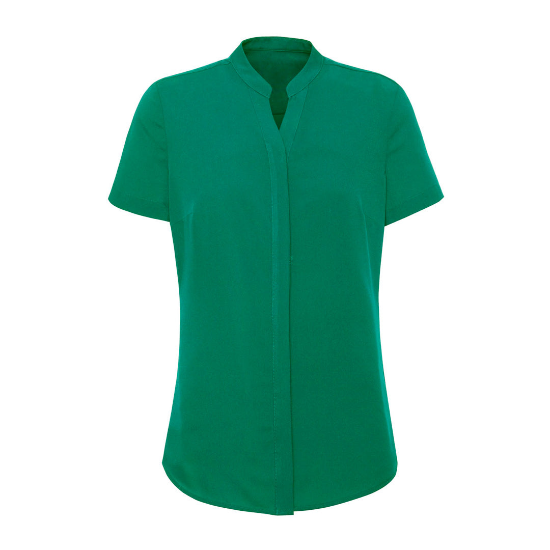 House of Uniforms The Juliette Blouse | Ladies | Short & Long Sleeve Biz Corporates Green