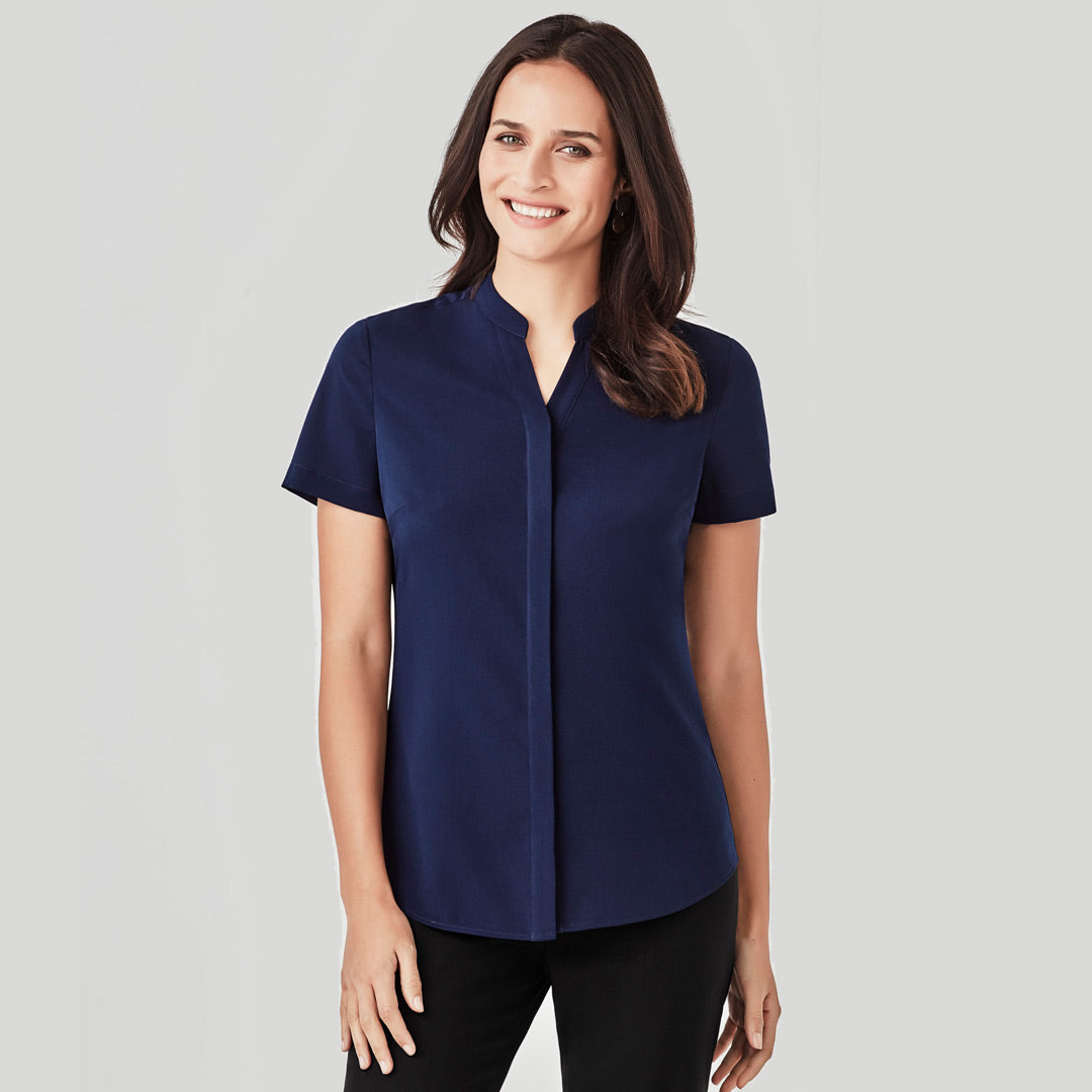 House of Uniforms The Juliette Blouse | Ladies | Short & Long Sleeve Biz Corporates