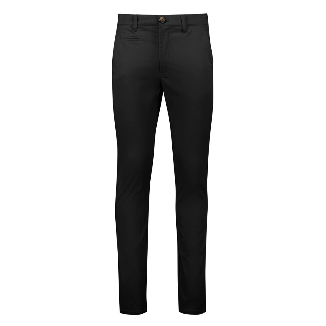 House of Uniforms The Traveller Tapered Leg Chino Pant | Mens Biz Corporates Black
