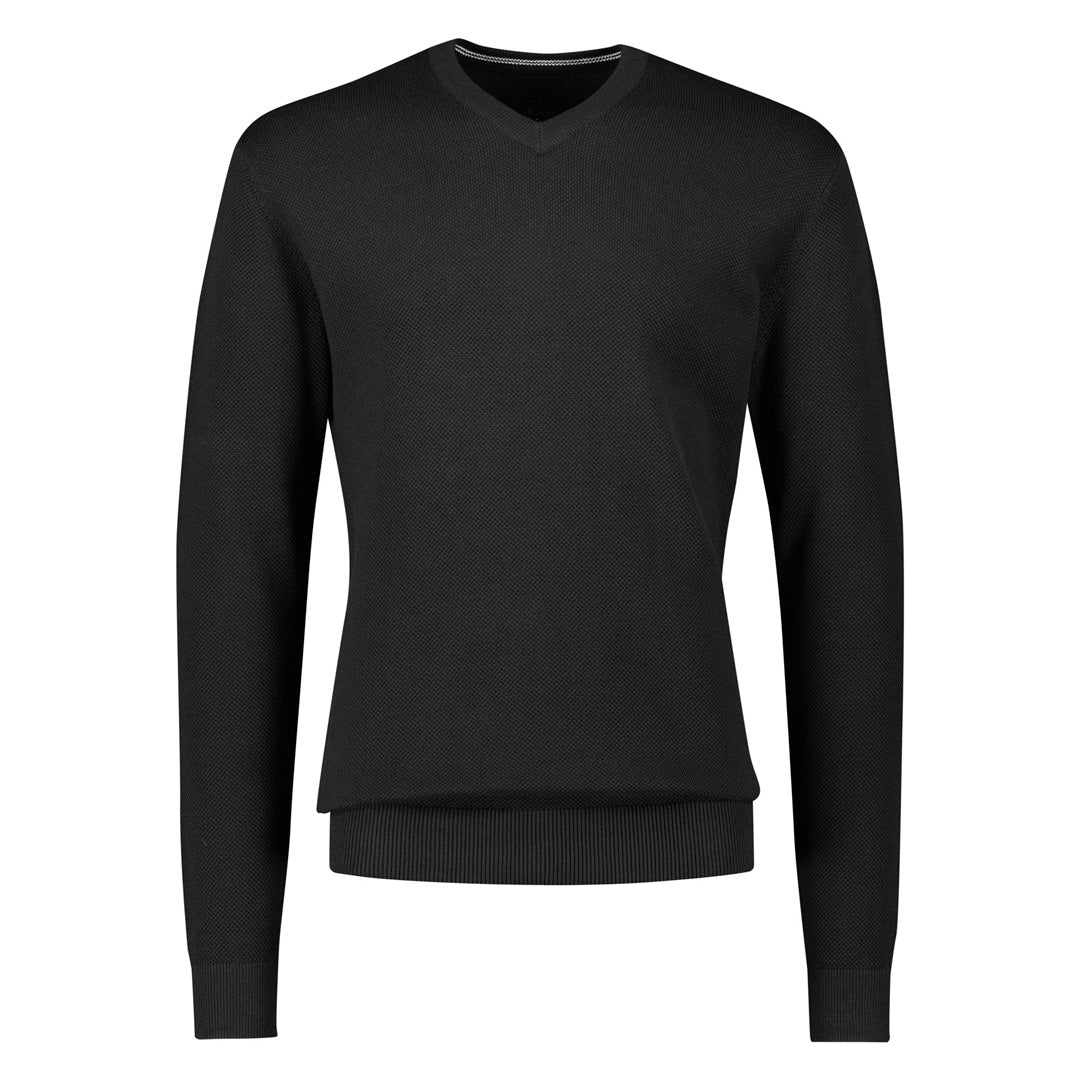 House of Uniforms The Osaka Pineapple Knit Jumper | Mens Biz Corporates Black