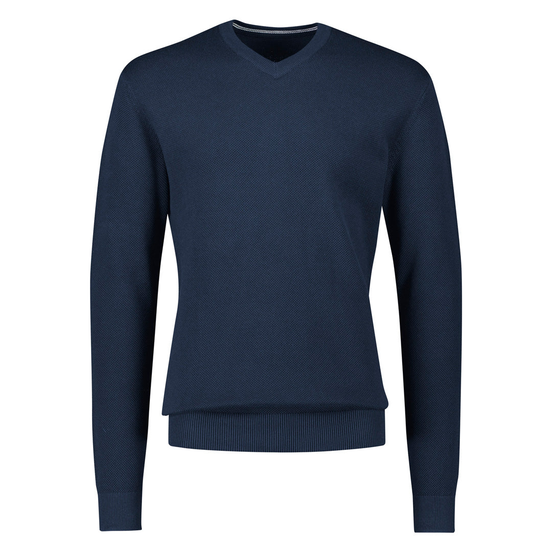 House of Uniforms The Osaka Pineapple Knit Jumper | Mens Biz Corporates Navy