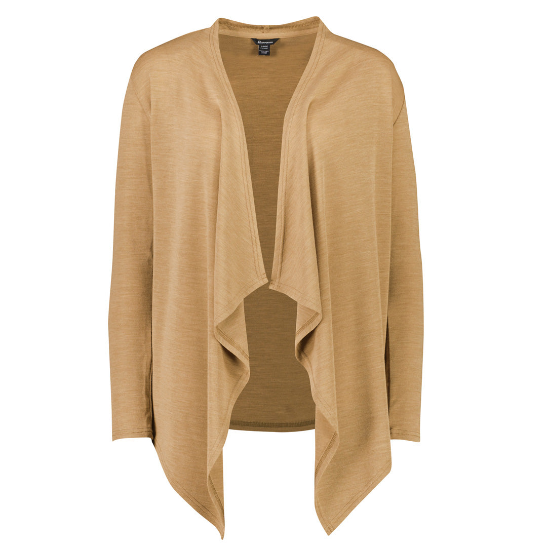House of Uniforms The Sofia Waterfall Cardigan | Ladies Biz Corporates Camel