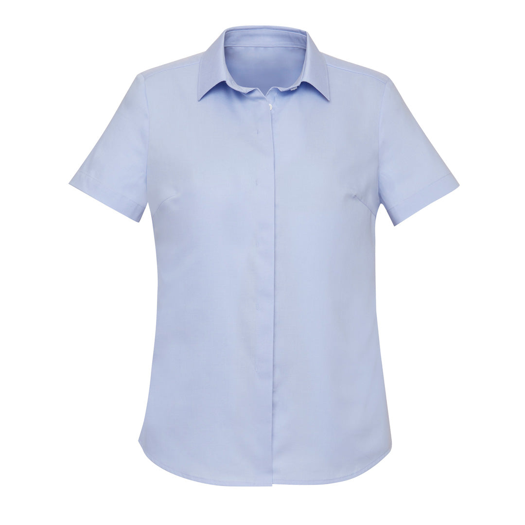 House of Uniforms The Charlie Shirt | Ladies | Short Sleeve Biz Corporates Light Blue