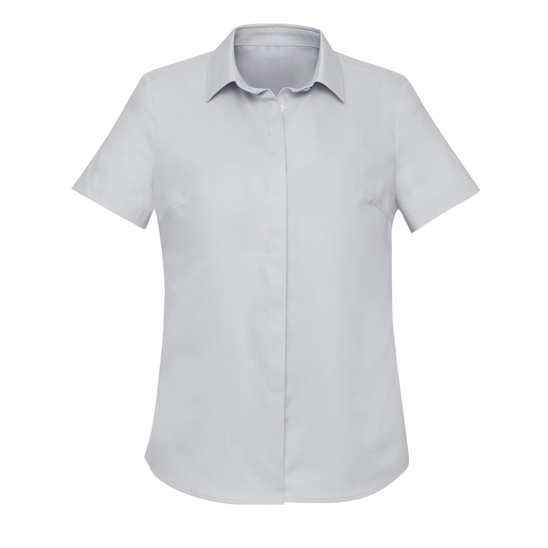 House of Uniforms The Charlie Shirt | Ladies | Short Sleeve Biz Corporates Silver