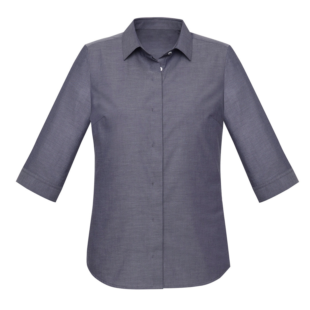 House of Uniforms The Charlie Shirt | Ladies | 3/4 Sleeve Biz Corporates Navy