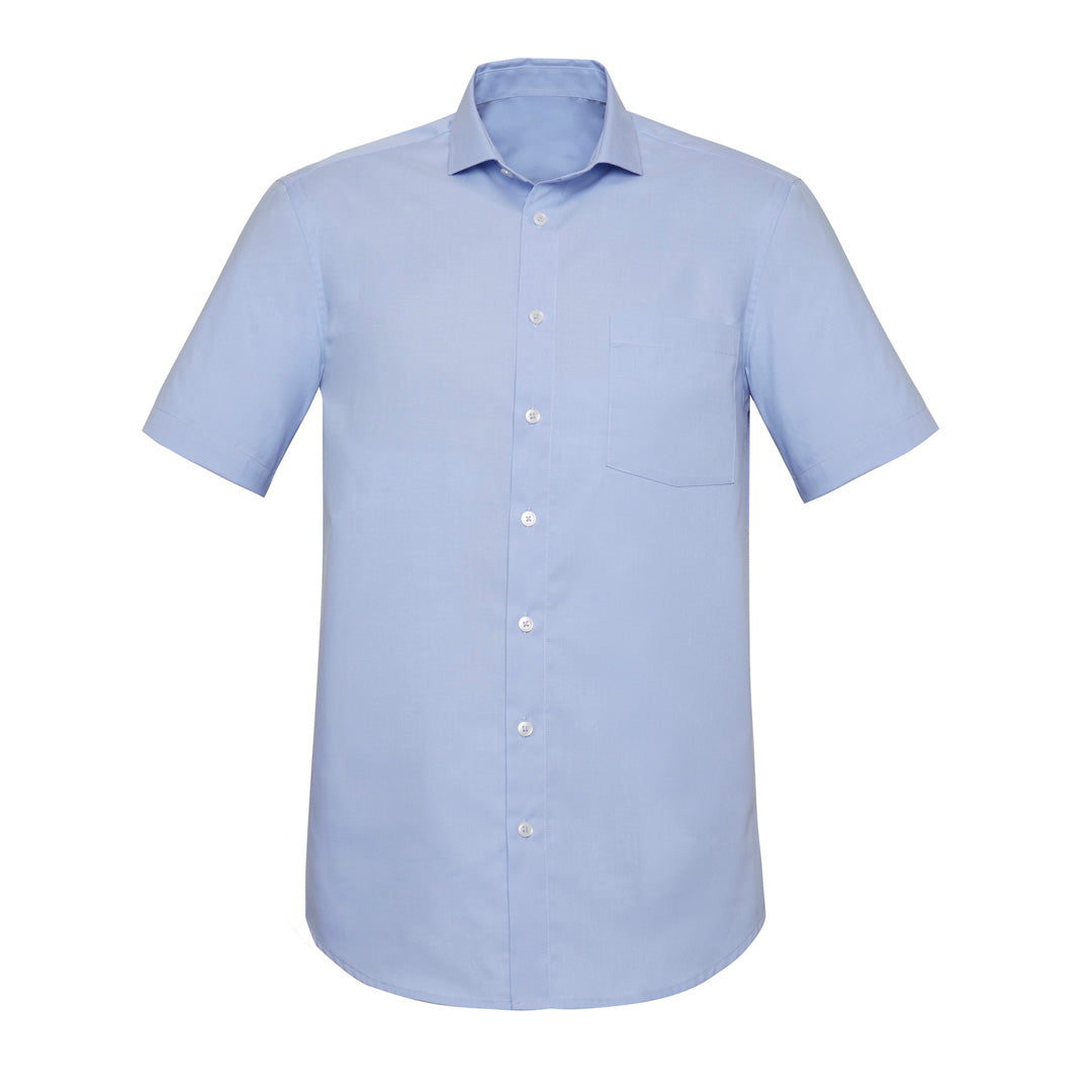 House of Uniforms The Charlie Shirt | Classic Fit | Mens | Short Sleeve Biz Corporates Chambray