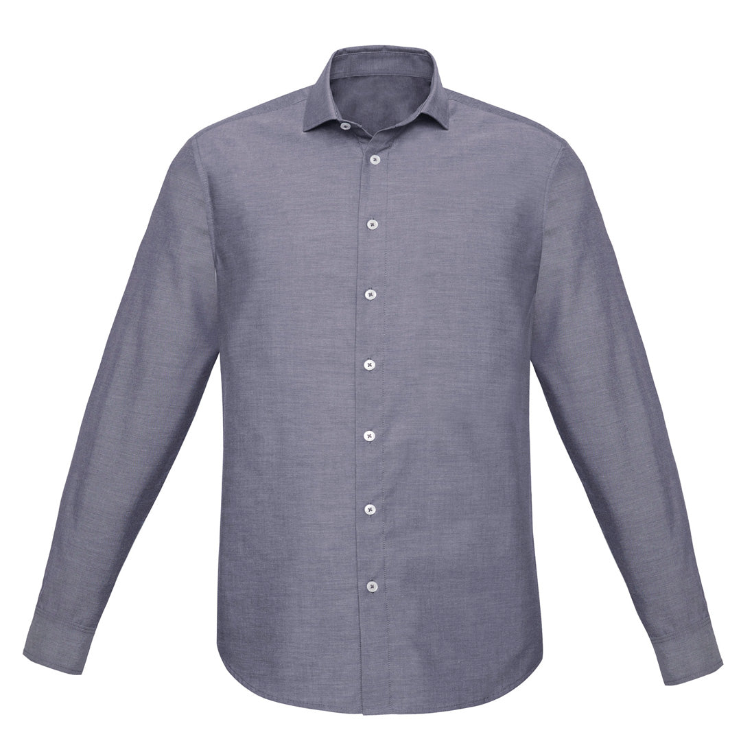 House of Uniforms The Charlie Shirt | Slim Fit | Mens | Long Sleeve Biz Corporates Navy