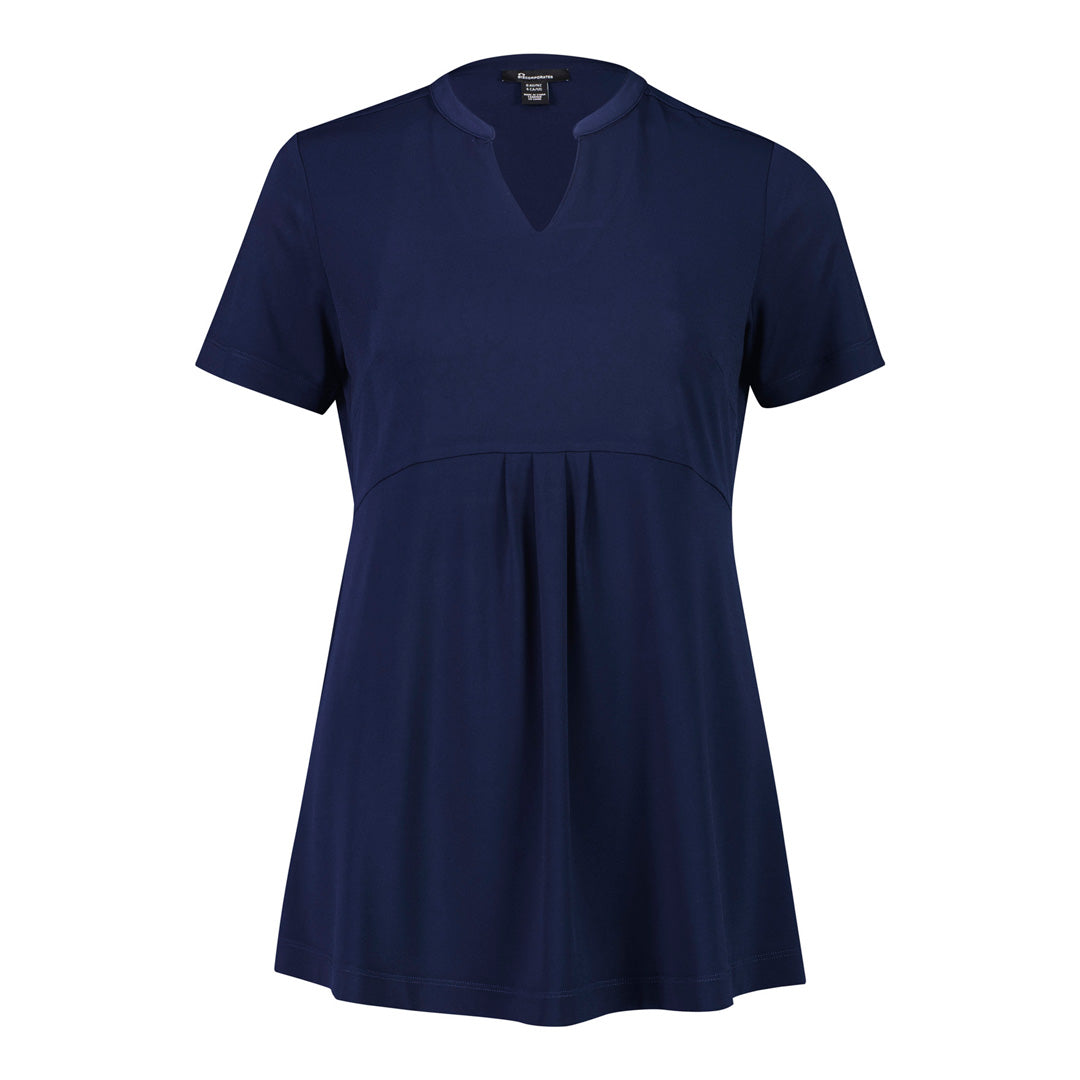 House of Uniforms The Mali Easy Fit Top | Ladies | Short Sleeve Biz Corporates Navy