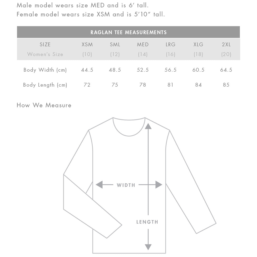 House of Uniforms The Raglan Tee | Mens | 3/4 Sleeve AS Colour