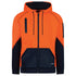 House of Uniforms The Bad Waterproof Rain Defend Hi Vis Fleece Hoodie | Full Zip Bad Workwear Orange