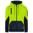 House of Uniforms The Bad Waterproof Rain Defend Hi Vis Fleece Hoodie | Full Zip Bad Workwear Yellow
