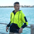 House of Uniforms The Bad Waterproof Rain Defend Hi Vis Fleece Hoodie | Full Zip Bad Workwear