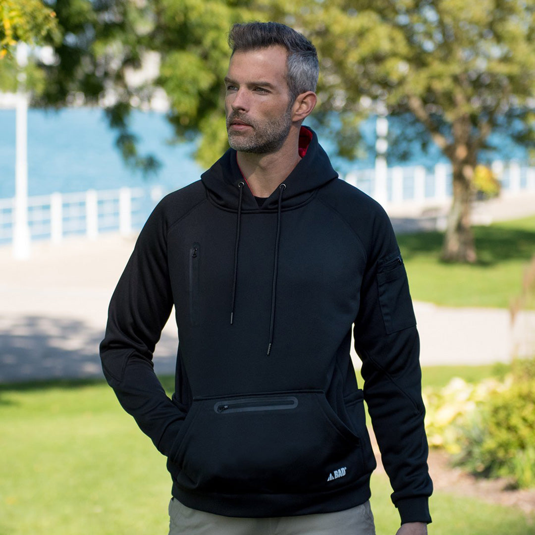 House of Uniforms The Bad Waterproof Rain Defend Hi Vis Fleece Hoodie | Pullover Bad Workwear
