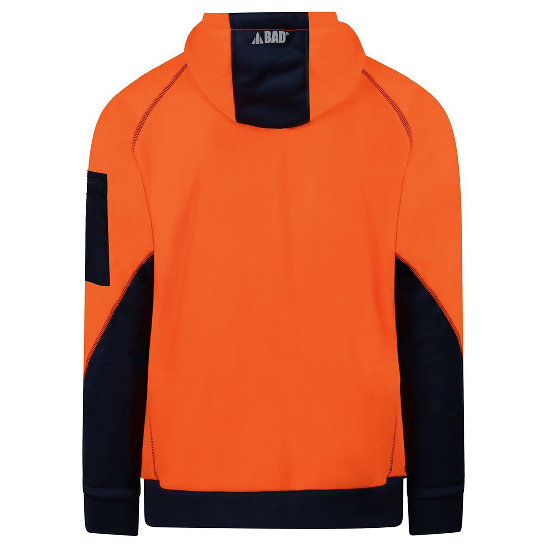House of Uniforms The Bad Waterproof Rain Defend Hi Vis Fleece Hoodie | Pullover Bad Workwear