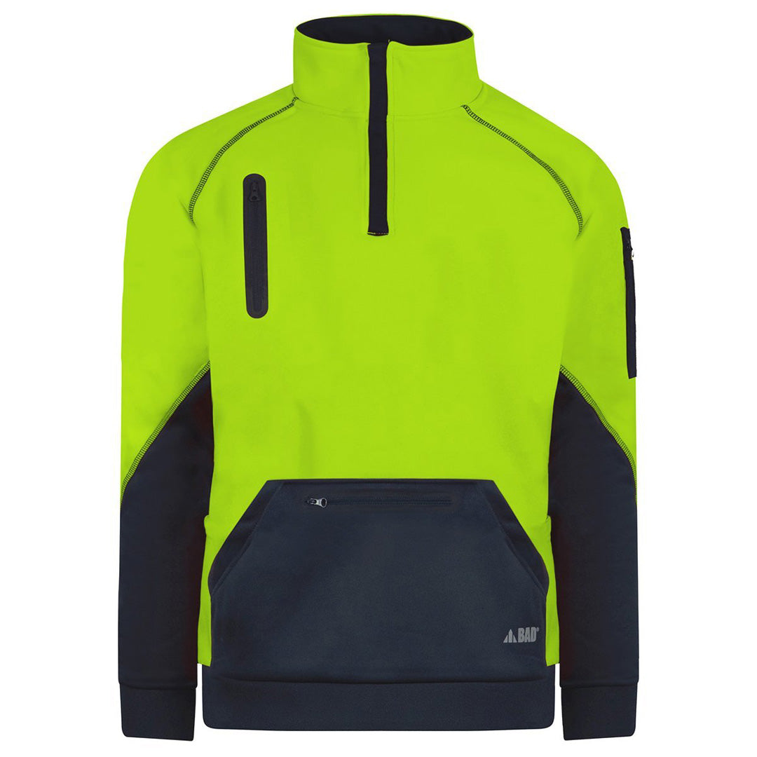 House of Uniforms The Bad Rain Defend Waterproof Jumper | 1/4 Zip Bad Workwear Yellow
