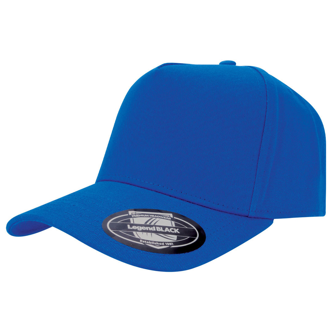 House of Uniforms The A Frame 5 Panel Cap Legend Black Royal