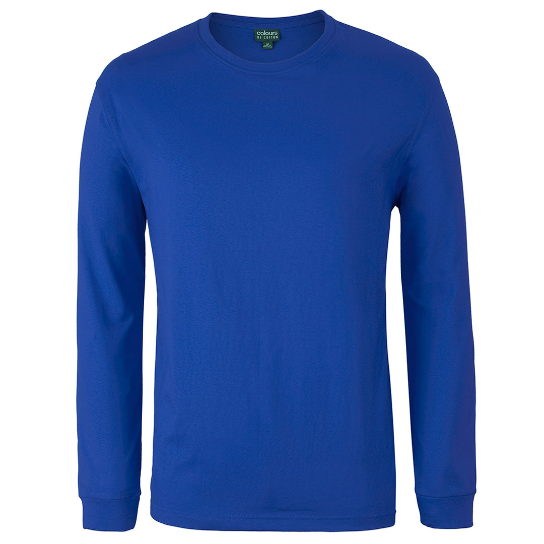 House of Uniforms The Rib Crew Neck Tee | Long Sleeve | Unisex Jbs Wear Royal