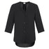 House of Uniforms The Lily Longline Blouse | Ladies | 3/4 Sleeve Biz Collection Black