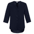 House of Uniforms The Lily Longline Blouse | Ladies | 3/4 Sleeve Biz Collection Ink