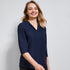 House of Uniforms The Lily Longline Blouse | Ladies | 3/4 Sleeve Biz Collection