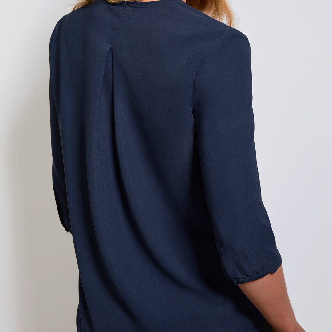 House of Uniforms The Lily Longline Blouse | Ladies | 3/4 Sleeve Biz Collection
