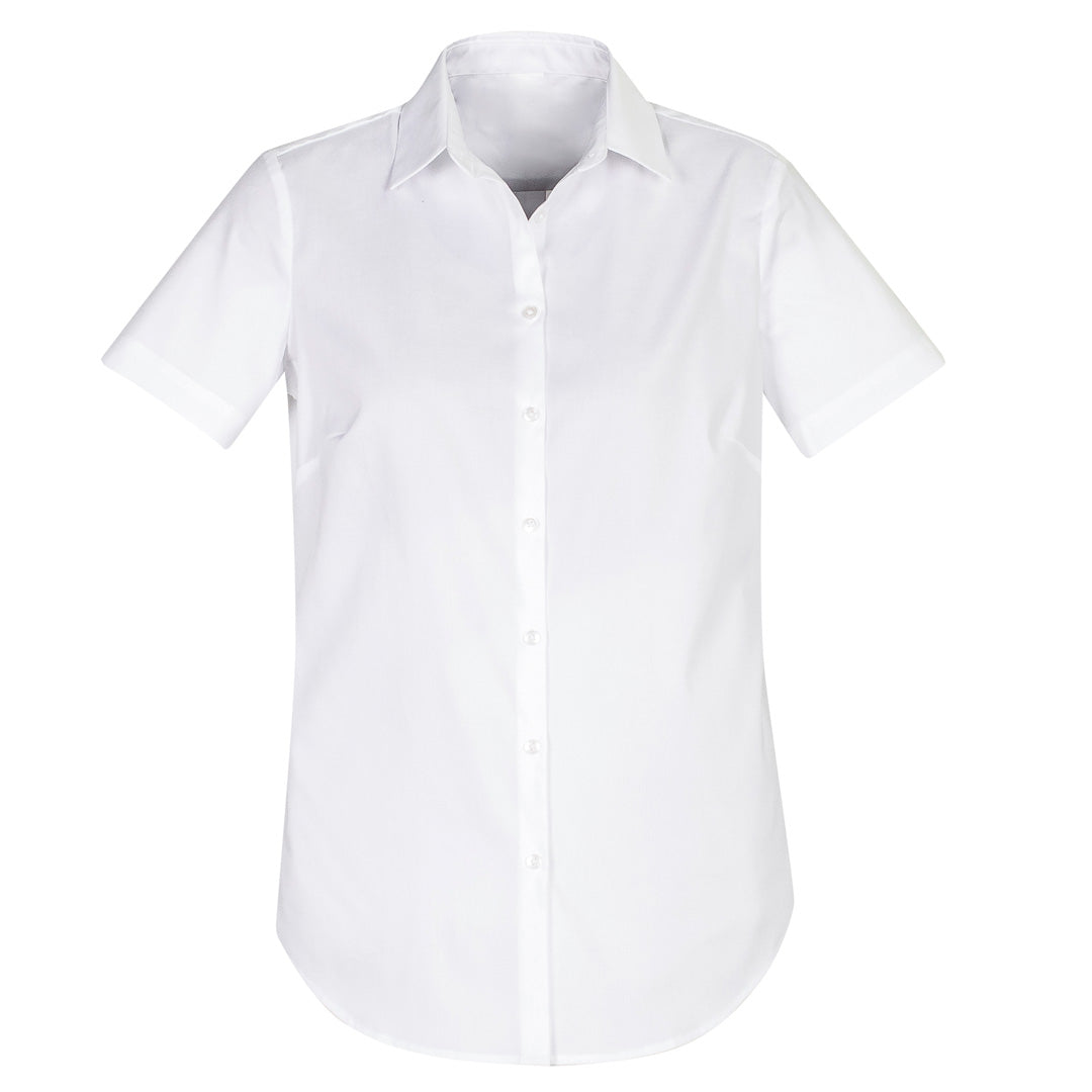 House of Uniforms The Camden Shirt | Ladies | Short Sleeve Biz Collection White