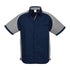 House of Uniforms The Nitro Shirt | Mens | Short Sleeve Biz Collection Navy/Grey
