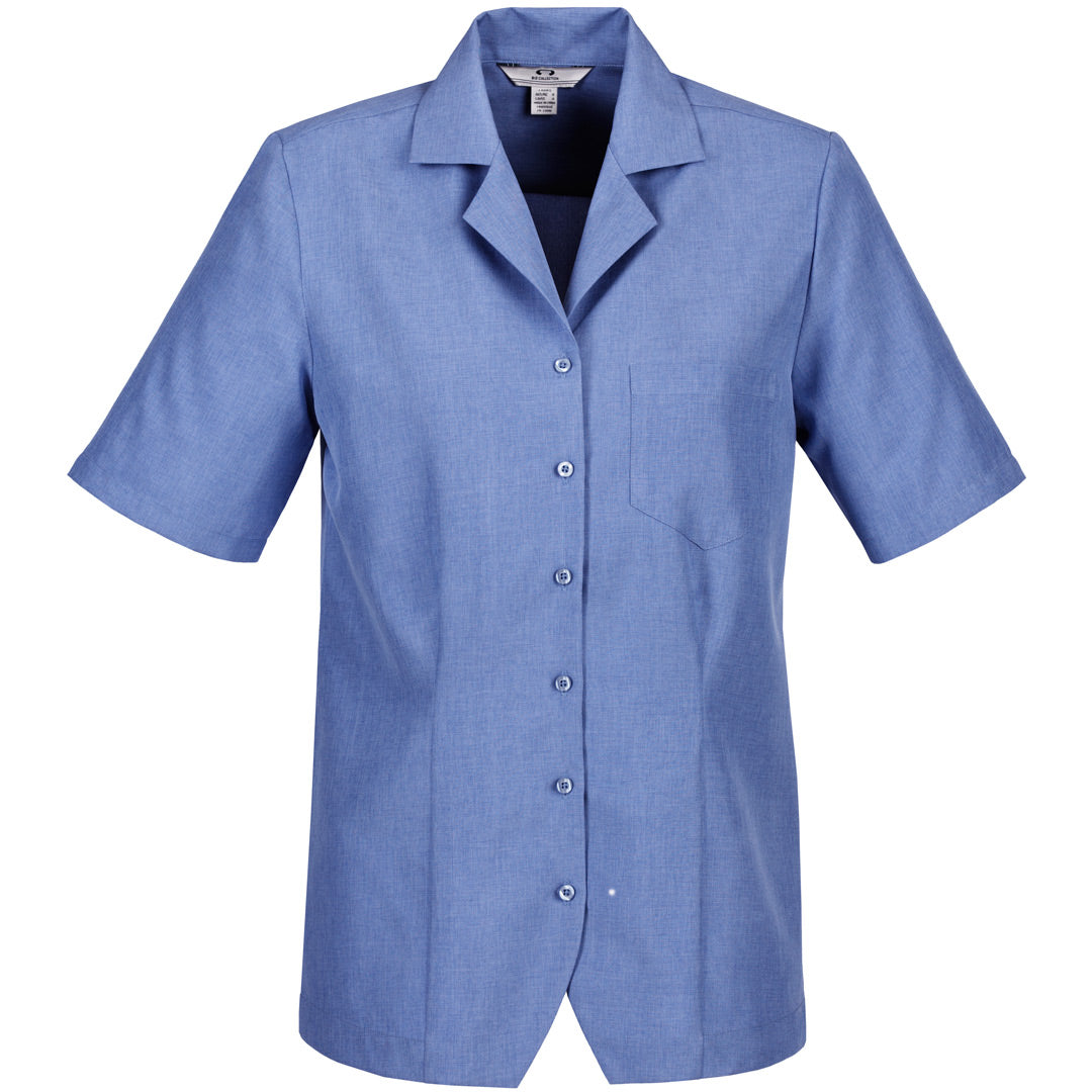 House of Uniforms The Oasis Shirt | Ladies | Overblouse Biz Collection Mid Blue