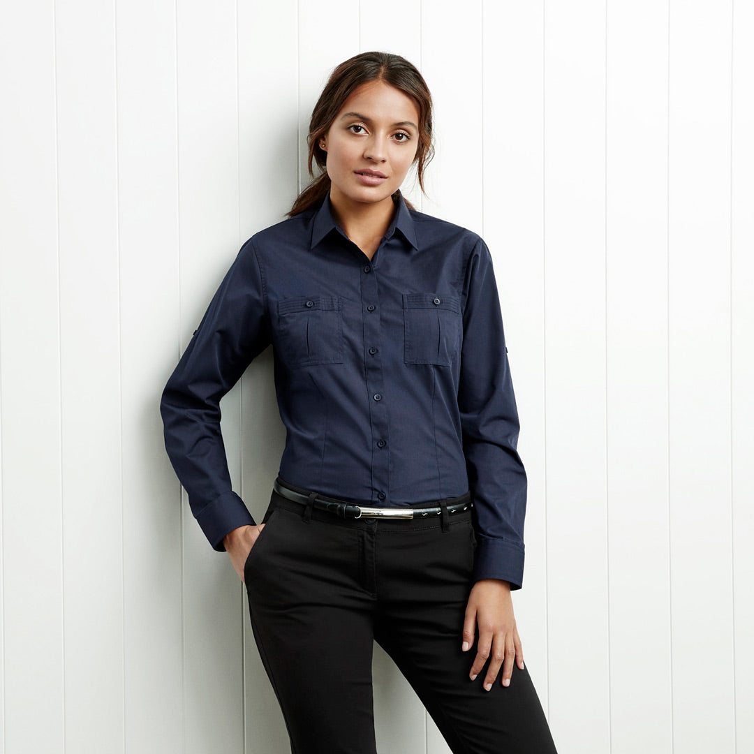 House of Uniforms The Bondi Shirt | Ladies | Long Sleeve Clearance Biz Collection