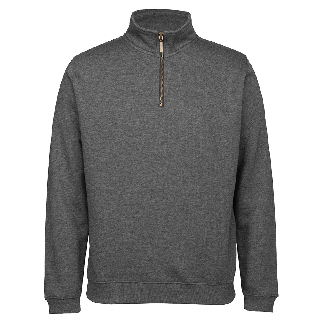 House of Uniforms The Brass Zip Jumper | Adults Jbs Wear Charcoal Marle