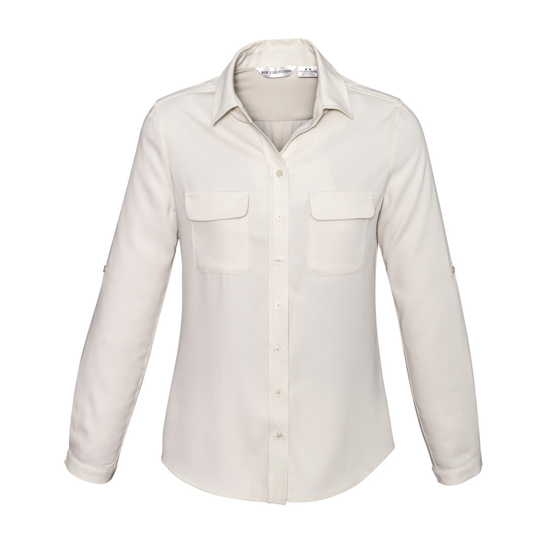 House of Uniforms The Madison Shirt | Ladies | Long Sleeve Biz Collection Ivory