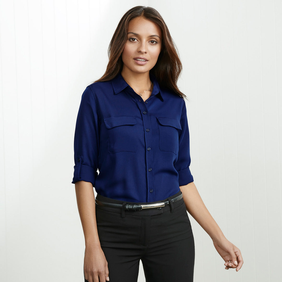 House of Uniforms The Madison Shirt | Ladies | Long Sleeve Clearance Biz Collection