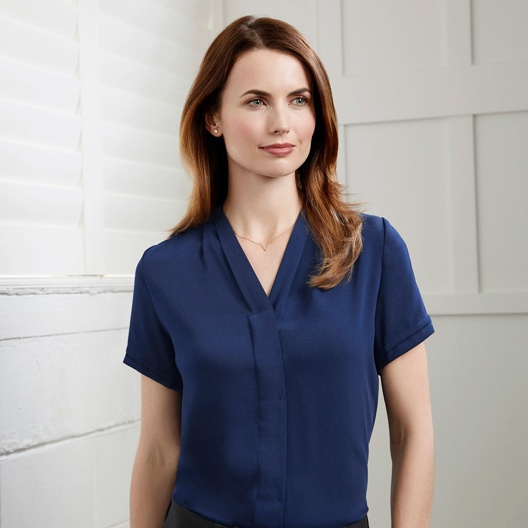 House of Uniforms The Madison Shirt | Ladies | Short Sleeve Biz Collection