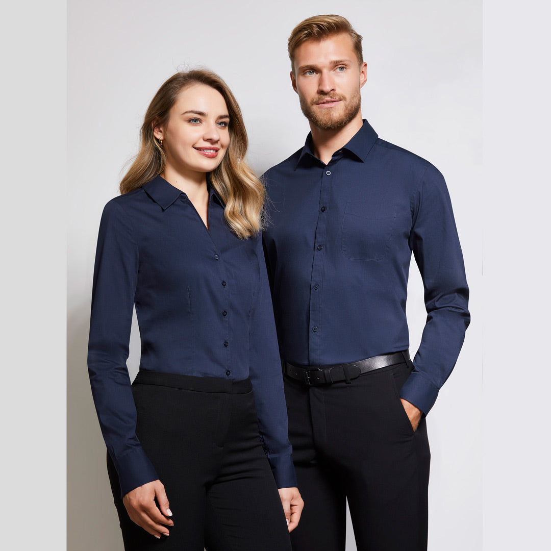 House of Uniforms The Monaco Shirt | Mens | Long Sleeve Biz Collection