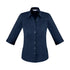 House of Uniforms The Monaco Shirt | Ladies | 3/4 Sleeve Biz Collection Ink