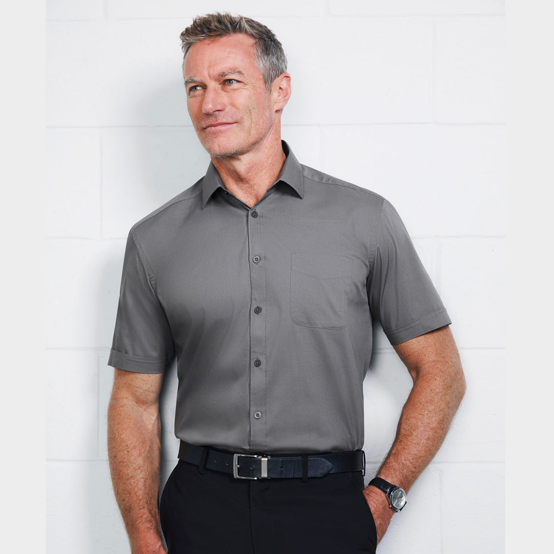 House of Uniforms The Monaco Shirt | Mens | Short Sleeve Biz Collection 