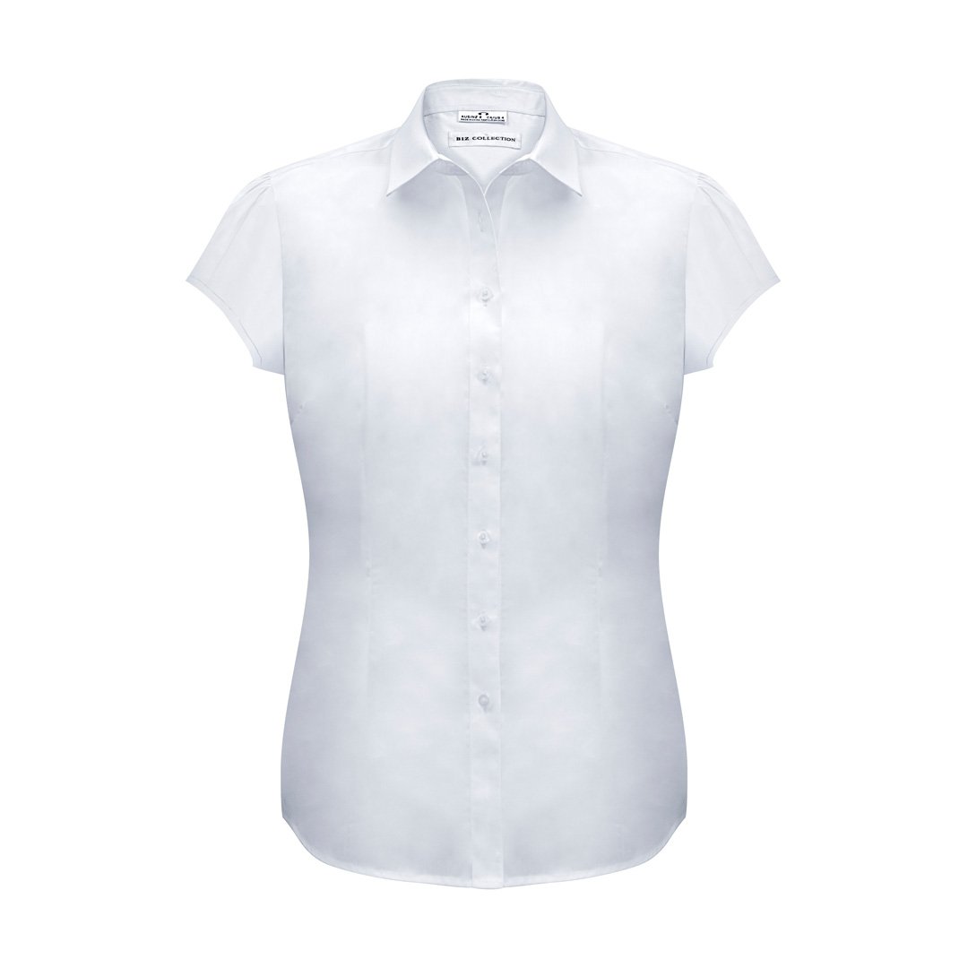 House of Uniforms The Euro Shirt | Ladies | Short Sleeve Biz Collection White