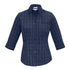 House of Uniforms The Harper Shirt | Ladies | 3/4 Sleeve Biz Collection Ink/Silver