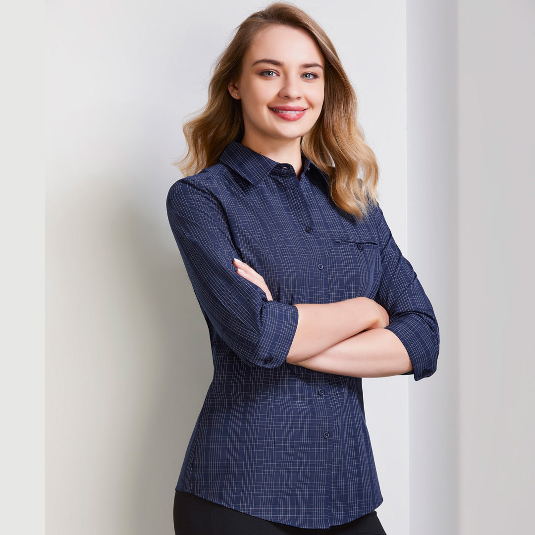 House of Uniforms The Harper Shirt | Ladies | 3/4 Sleeve Biz Collection