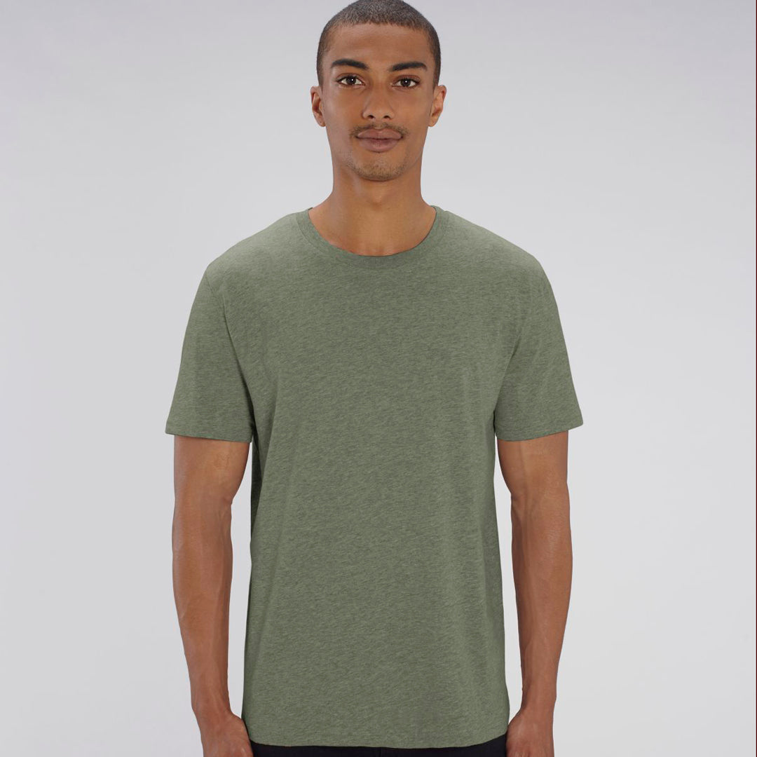 House of Uniforms The Creator Tee | Marle Colours | Unisex Stanley Stella Mid Heather Khaki