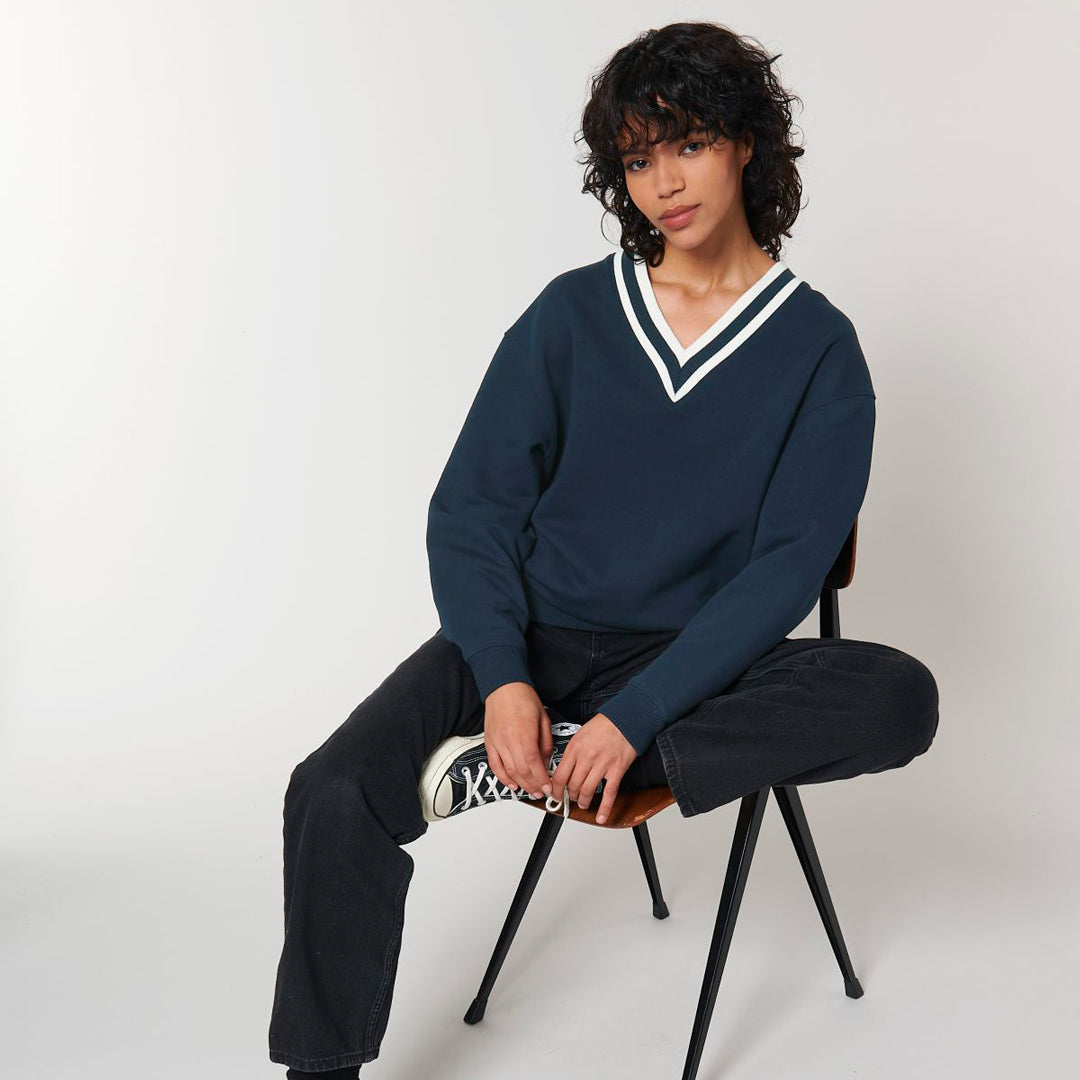 House of Uniforms The Sloaner V Neck Jumper | Unisex Stanley Stella