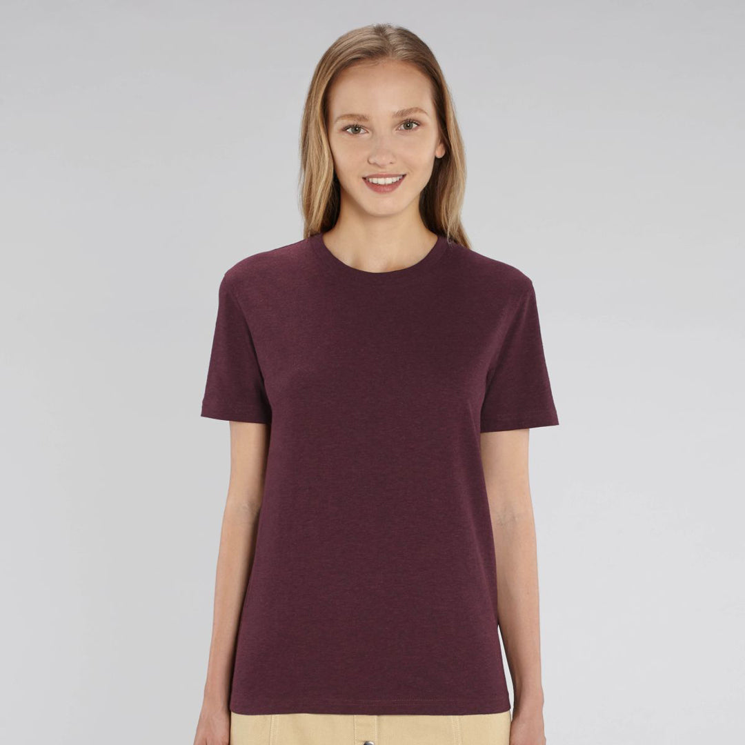 House of Uniforms The Creator Tee | Marle Colours | Unisex Stanley Stella Heather Grape Red