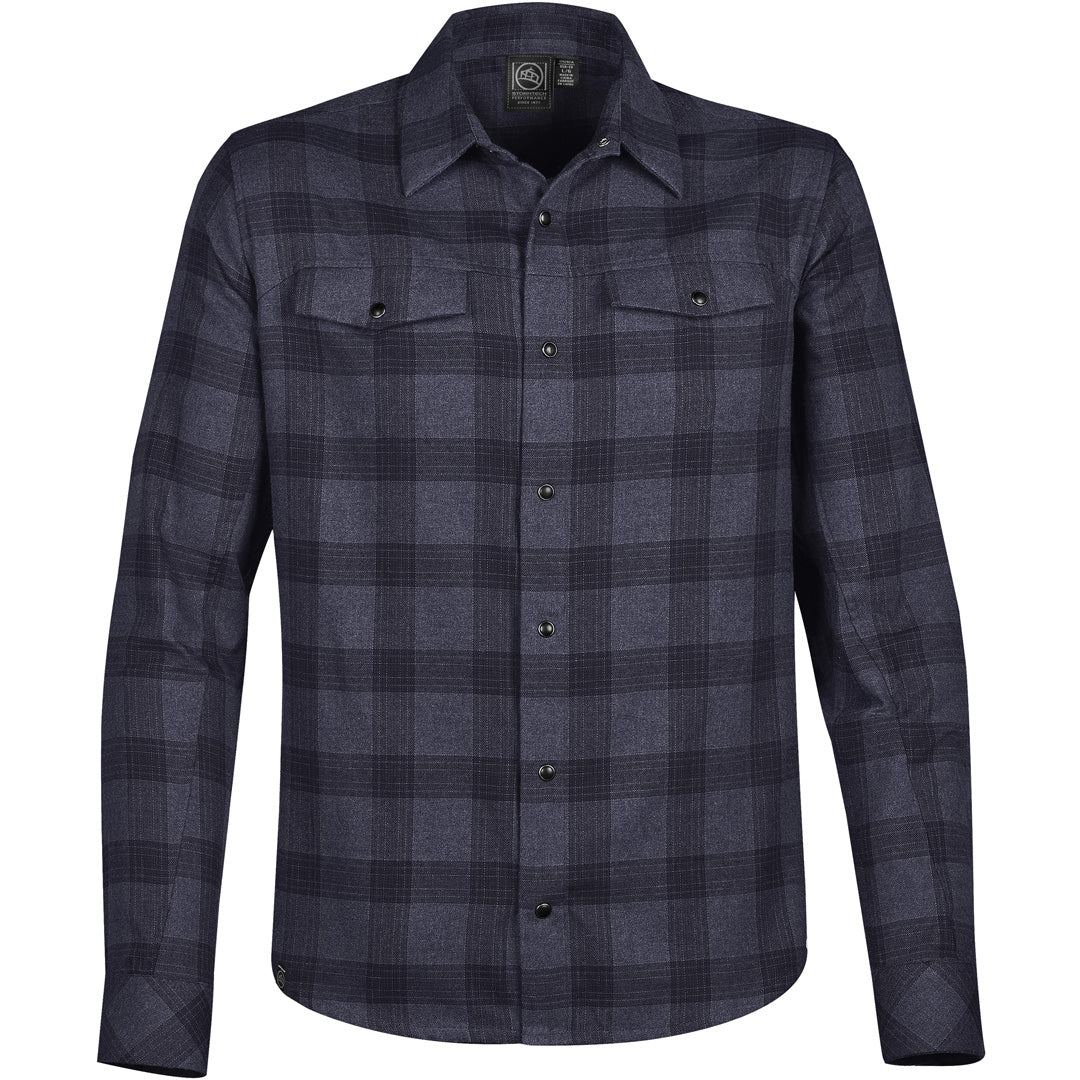 House of Uniforms The Logan Snap Front Shirt | Mens Stormtech Navy