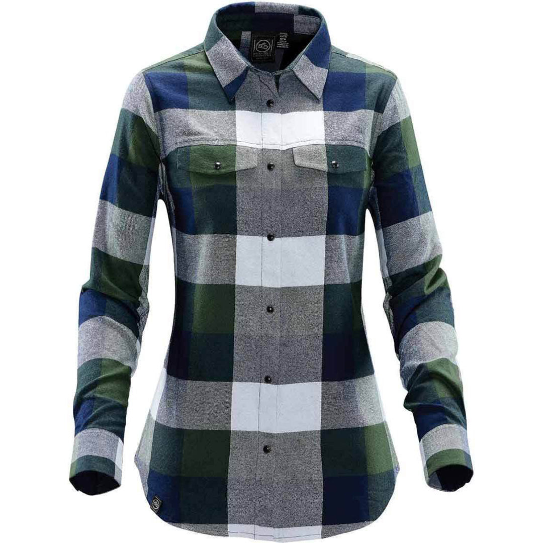 House of Uniforms The Logan Snap Front Shirt | Ladies Stormtech Earth