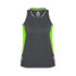 House of Uniforms The Renegade Singlet | Ladies Biz Collection Grey/Lime/Silver