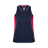 House of Uniforms The Renegade Singlet | Ladies Biz Collection Navy/Red/Silver