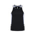 House of Uniforms The Renegade Singlet | Mens Biz Collection Black/White/Silver