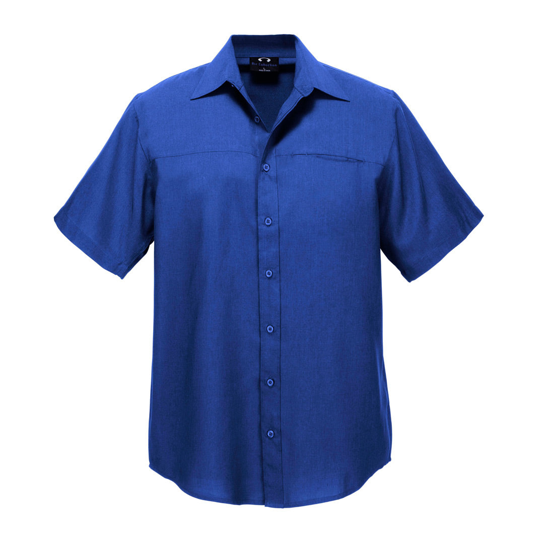 House of Uniforms The Oasis Shirt | Mens | Short Sleeve Biz Collection Electric Blue