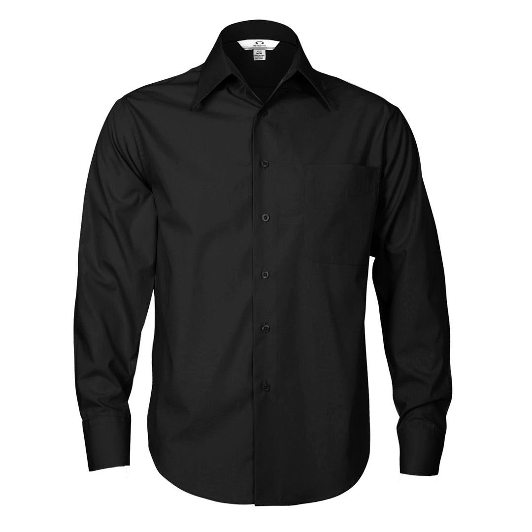 House of Uniforms The Metro Shirt | Mens | Long Sleeve Biz Collection Black