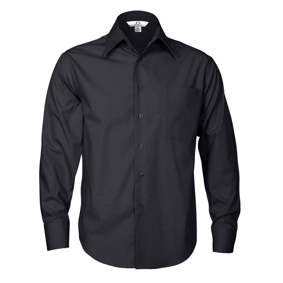 House of Uniforms The Metro Shirt | Mens | Long Sleeve Biz Collection Charcoal